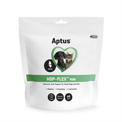 Aptus Hop-Flex MINI til hund og kat som bidrager til god ledfunktion.  60 Tyggetabletter. 